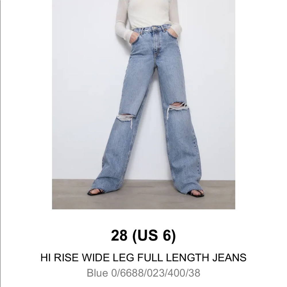 Zara straight leg jeans